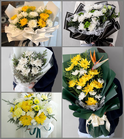 四川成都彭州市丽春镇花棚社区白事花束代送